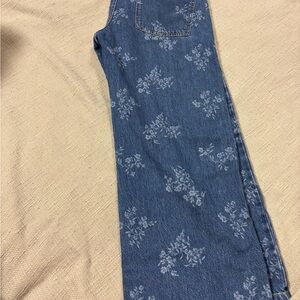 Cotton On Blue Floral Women's Flare Jeans